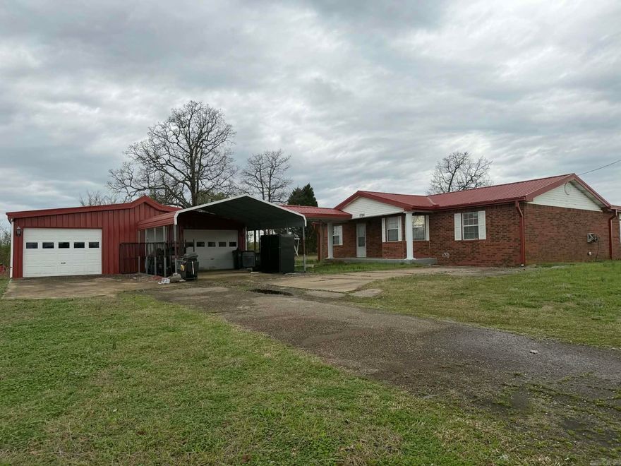 Welcome to the market! This 3-bedroom, 2-bathroom home located in the Gregg Strawfloor subdivision in Jonesboro, Arkansas offers a functional layout and great potential. The home features a slab foundation, natural gas water heater, and a large detached shop/garage building--perfect for storage, hobbies, or workspace. Inside, you'll find a split floor plan with two bedrooms on one side of the home and the primary bedroom on the opposite side for added privacy. Just off the kitchen and dining area is a versatile bonus room that could be used as an office, playroom, or additional living space. With a few cosmetic updates, this home could easily become your forever home. Schedule your showing today!