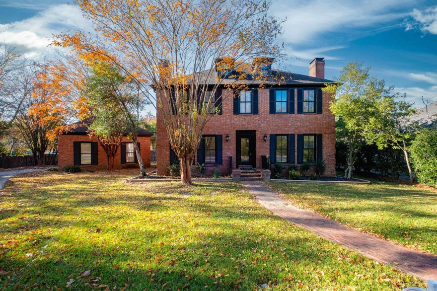 Beautifully appointed home in a gated neighborhood, ideally positioned on a quiet cul-de-sac near the community park, tennis and basketball courts. Just steps away from Pulaski Academy and Pleasant Valley Country Club & minutes to dining, shopping and I-430. Step inside a spacious entry and find an elegant formal living room featuring French doors, a wood-burning fireplace, and abundance of natural light. A sophisticated dining room offers a second fireplace, plantation shutters, and rich hardwood flooring. The expansive kitchen impresses with granite countertops, gas cooktop, double wall ovens, breakfast bar, updated lighting, and an inviting eat-in area accented by a striking rock fireplace & built in cabinetry for storage.  Den features fireplace & wet bar. Upstairs showcases the primary suite with two walk-in closets, double vanities, walk-in shower, and jetted tub. Two guest bedrooms share a Jack-and-Jill bath, while a third enjoys its own private en-suite. Level, fully fenced backyard is impressive with an in-ground pool, flagstone patio, oversized deck with built-in seating—perfect for entertaining. A two-car garage w/ covered breezeway completes this outstanding property.