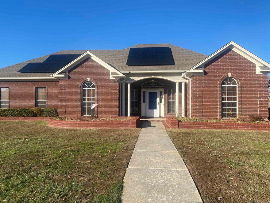 This is a beautiful corner lot home!  Enjoy a place for a swing set and chair at the front.  The new solar panels are included with the home.  Save, save, save, with no or either very little on electric bills.  The homes also comes with a generator. The home has beautiful high ceilings, pan ceilings, arched door ways, tons of crown molding, and some arched windows.  There are raised landscaped beds outside.  The home has a big side entrance 2 car garage of about 500 square feet.  The large fenced in yard has several double gate entrances. The owner is pretty sure the roof was replace in 2017 and the heat and air in 2016.  This is a great neighborhood to live in.  Make this home yours.