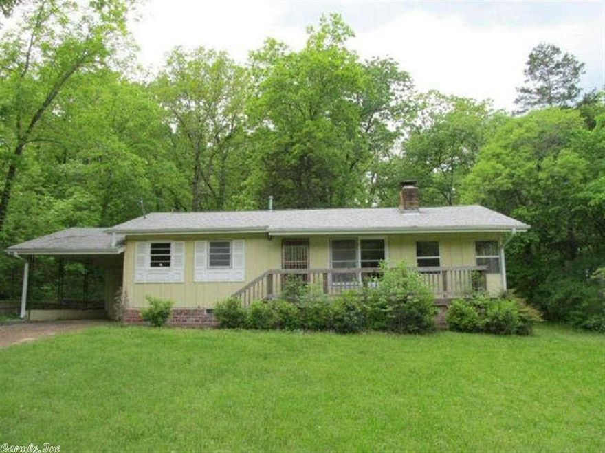 Situated near the main fire station this bank owned home is just right for the small family.  Features included are central heat & air, fireplace, decks on front & back and laminate flooring.  There are 2 bedrooms and an office/bonus room for that extra space.