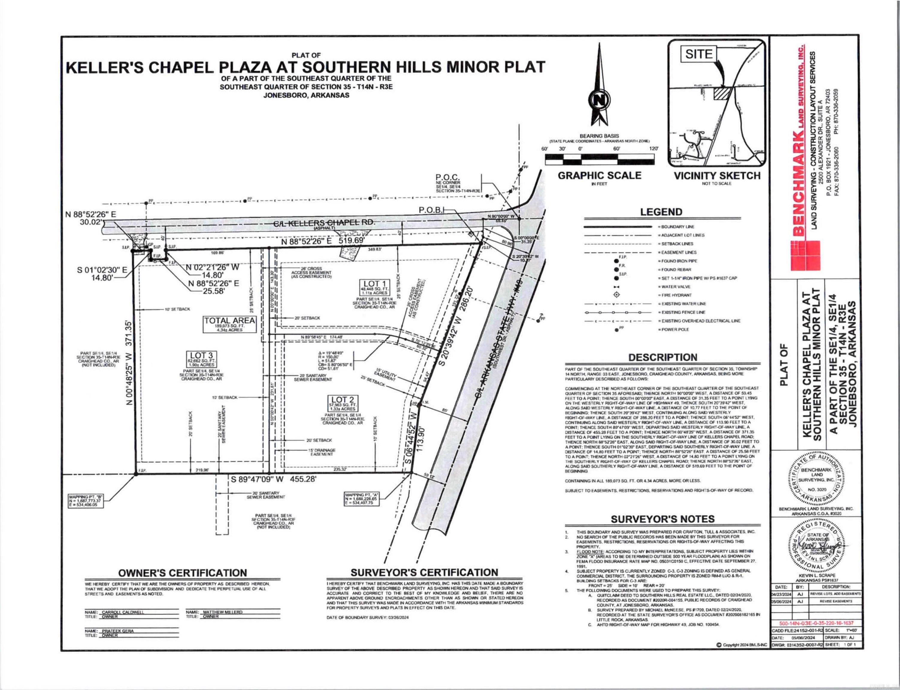 We are proud to share the steadfast progress on the exciting Southern Hills Development. Southern Hills is expected to increase and elevate the economy and the bright future of Jonesboro, Arkansas. 3 lane connection from South Culberhouse to Southwest Drive projected to relieve the traffic congestion at the intersections of South Culberhouse Rd and Parker Rd to Southwest Drive. Application for a traffic signal at Southwest Drive and South Ridge has begun. The intersection of Southwest Drive and Kellers Chapel Rd will also be improved. Sales price reflect $26 per square foot
