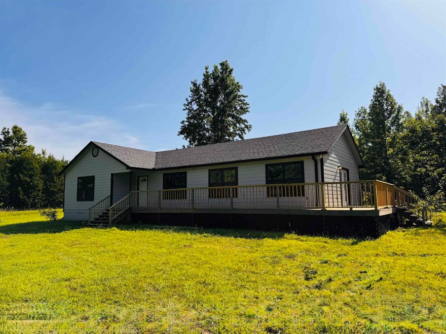 Country living at its best! The pictures just don't give it justice!!! This charming 4-bedroom, 2-bath "hobby farm" sits on 5.77 beautiful acres with endless possibilities. Recently updated from top to bottom—new (high impact roof), HVAC, windows, doors, floors, paint, lighting, ductwork, plumbing, electrical, and insulation—everything has been done for you! All-electric smart home features with ADT security system, cleaned and inspected septic, and new Arkansas survey with updated property stakes. Built in 2004 and 2025 addition now modernized for today’s comfort. Spacious 1,856 sq ft, complete with refrigerator and upgraded systems throughout. Peaceful rural setting with room to grow No restrictions so bring your small farm and enjoy the good life!!!!