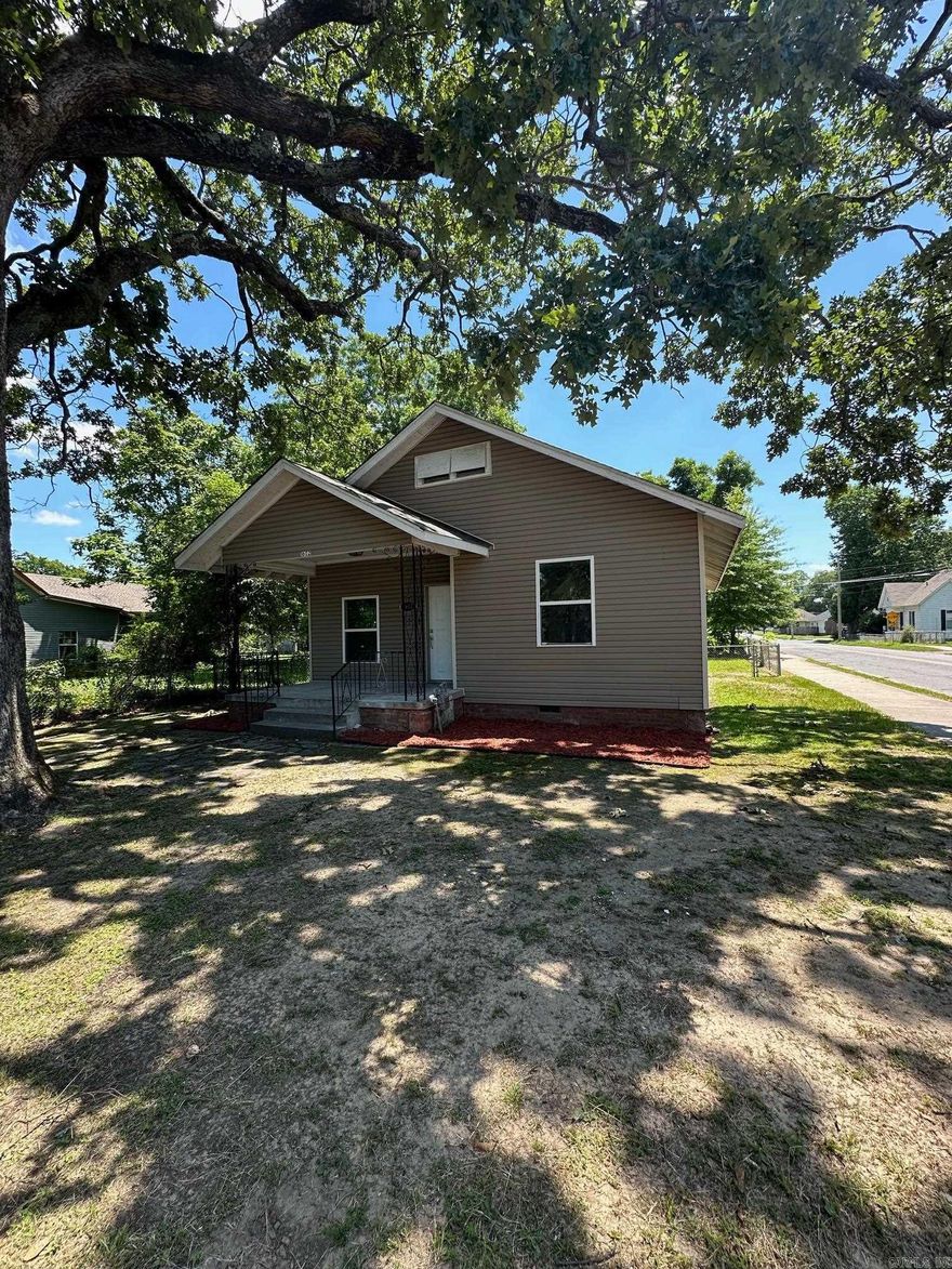 Check out this beautiful 2 bedroom 1 bath that is move in ready! Home has updated plumbing and electrical, vinyl windows, vinyl siding. Kitchen and bath remodeled with SS appliances. All new lights and plumbing fixtures! Home has a large front porch and great backyard. Comes with fridge, washer, and dryer - to be purchased for buyer at closing. Come see today!