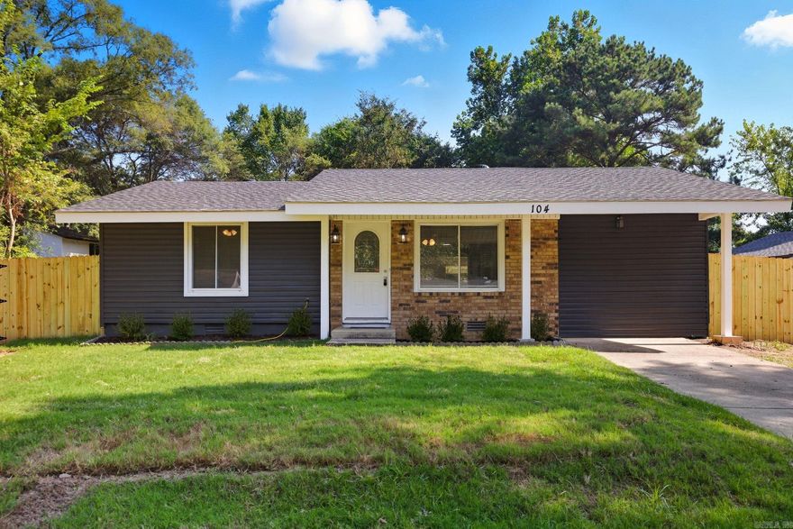 This fully renovated family home features three bedrooms and two bathrooms, along with an expansive sunroom. There is new luxury vinyl plank flooring throughout and updated lighting and plumbing with matte black fixtures. The kitchen is equipped with granite countertops, a custom tile backsplash, and brand-new stainless-steel appliances. The bathrooms include custom tile surrounds. The property also has a new roof and fresh sod in the front yard. Enjoy a charming covered back patio with a newly seeded yard. A privacy fence with some chain link in the back make it perfect for playtime and your furry friends to enjoy. This property qualifies for the USDA Rural Development Loan so you can buy with no down payment! Please see agent remarks for showing instructions.