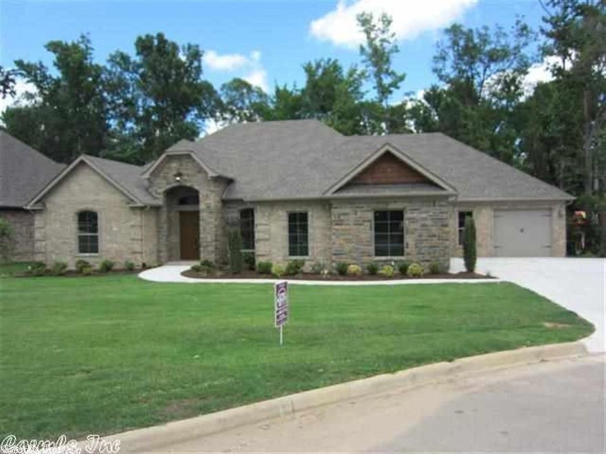Wonderful floor plan new construction (green space) covered patio and fireplace over looking green space.  Split bedroom plan,  large great room and media/game room. Kitchen with walk-in pantry & granite tops the  beautiful cabinets.  Large rooms throughout & great for families & entertaining.  3 car garage, sprinkler system & lots of privacy.  A must see!!!