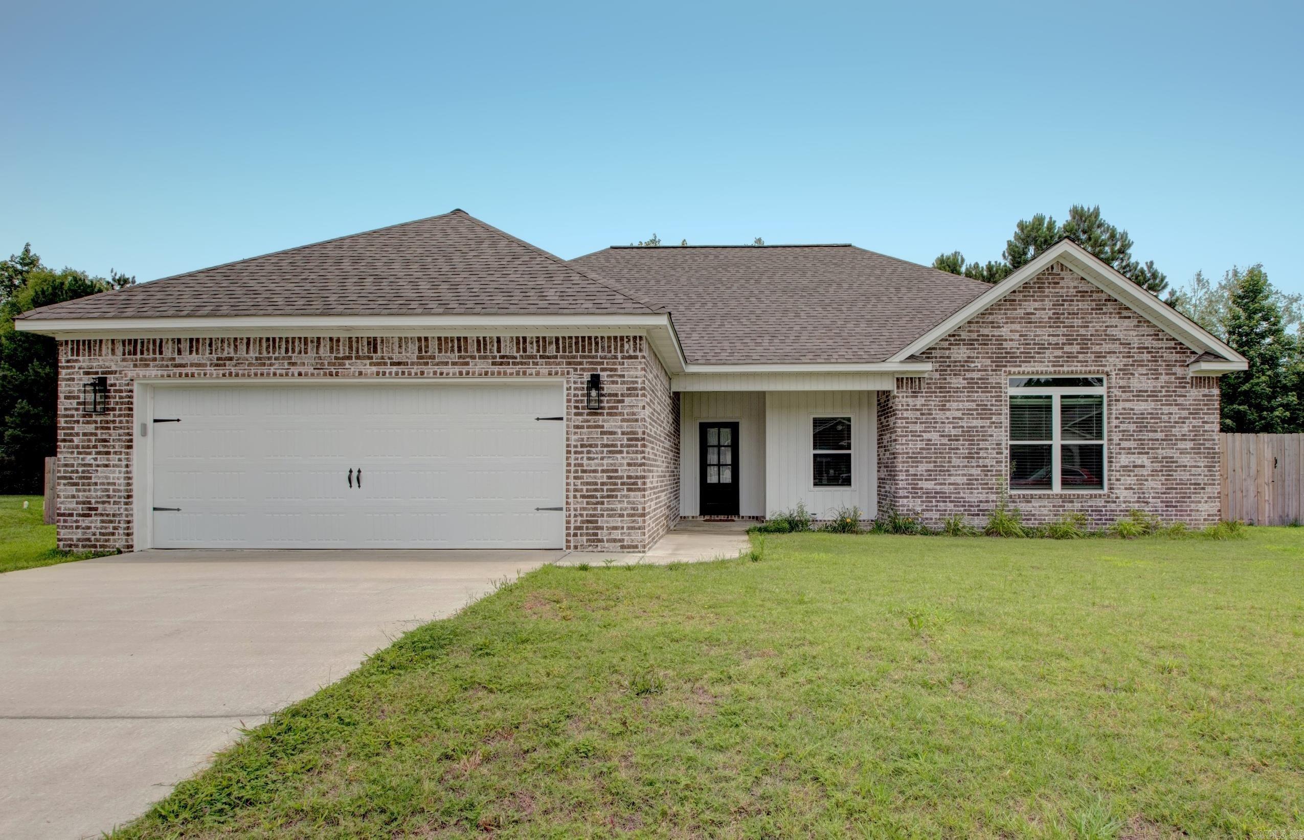 Lovely 2-year-old one level. Open floor plan with living room flowing into kitchen. Spacious island with quartz counter tops and lots of cabinetry. Primary bedroom is large and so is the bath with double vanities and free-standing tub. Stand alone shower and great closet space. Big back yard. Hurry to see it!