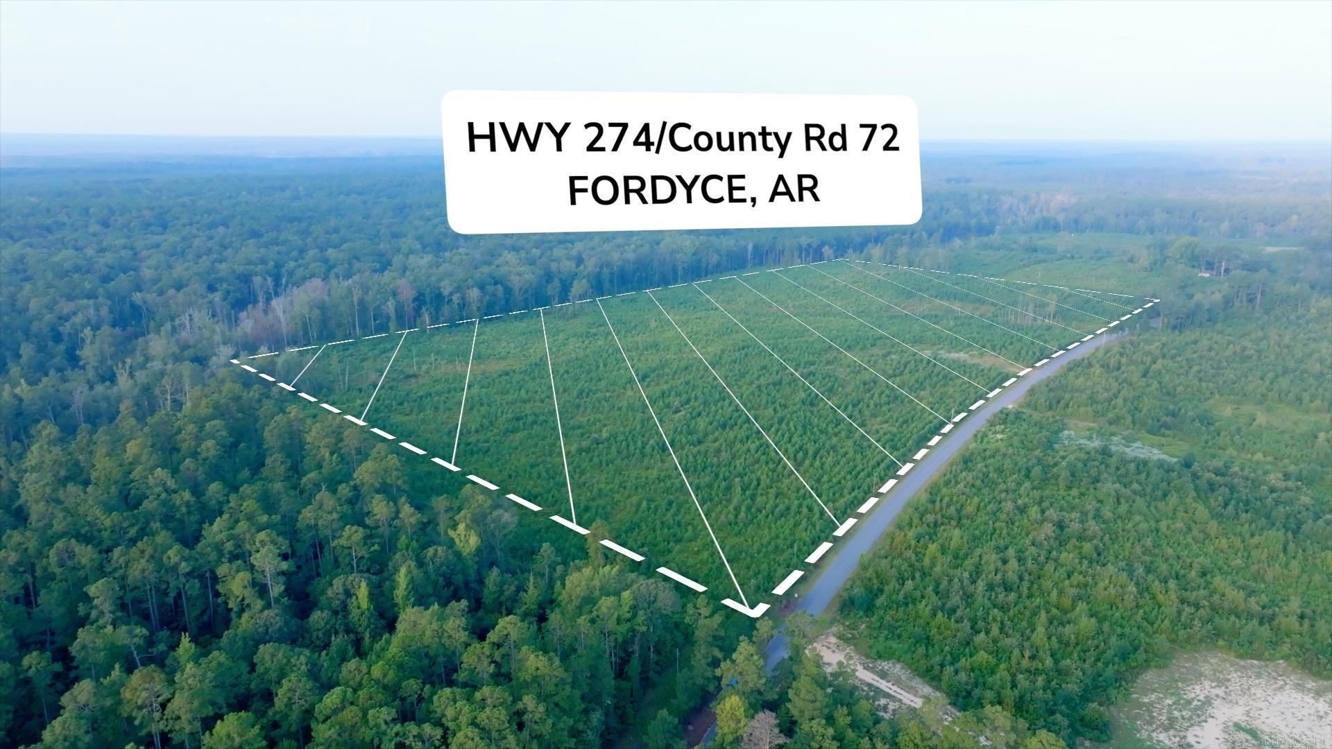 This 56 acre tract is located 5 miles South of Fordyce, on Calhoun County Rd. #72, just off Hwy 274. Loblolly pine was planted in 2018. Electric and water is available. (Property located in Section 30, Township 11 South, Range 12 West, Calhoun County, Arkansas)
