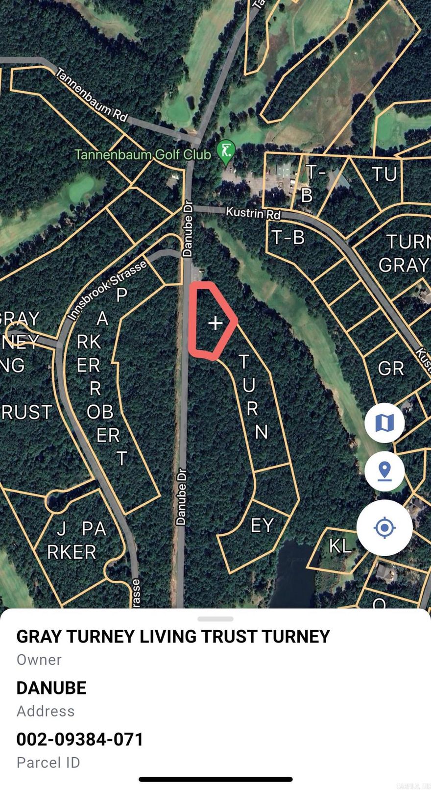 Lot 418 in Tannenbaum Subdivision on Autobahn Dr. and backs up to golf course.  Annual dues only $500 per year & you have access to the TPOA Park with Picnic Pavilion, outdoor stone fireplace, grills, Pickle Ball Court, & Tennis Courts. Tannenbaum Golf Course is also close by (dues do not cover playing the course)