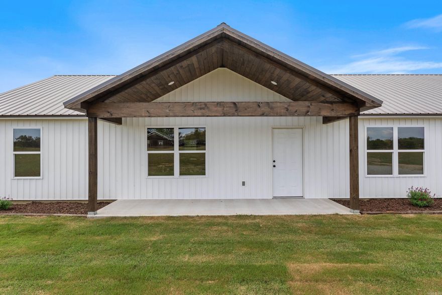 Come check out 642 School Road! This brand-new rustic home sits on 2.03± acres and offers the perfect blend of space and privacy with modern comfort. The open-concept kitchen features a large island, plenty of storage, and a spacious pantry. You’ll love the tongue-and-groove vaulted ceiling that adds warmth and character to the main living area. With three bedrooms and two bathrooms, the split floor plan provides both function and flexibility. Enjoy peaceful mornings and quiet evenings on the large covered back patio overlooking your beautiful country setting. The home features a durable metal roof, excellent insulation, and high-efficiency heat and air for year-round comfort and lower utility costs. Sitting on a corner lot just five minutes from Rose Bud Schools and only fifteen minutes to Searcy or Heber Springs, this property offers the convenience of nearby amenities while being outside the city limits with no restrictions. Experience quiet country living at its best! Call us today to schedule your showing!