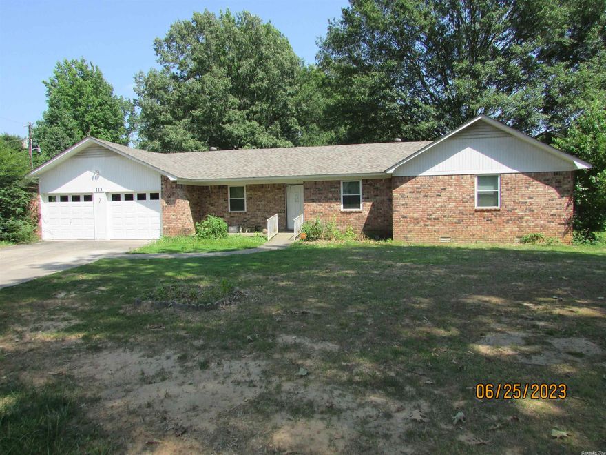 Great solid home on a quiet street!!!!! This home has had many updates. Sunroom  added, updated appliances, new windows, new HVAC in 2018 (warranty can transfer to buyer for $99 that will cover parts till 2028). A new roof in 2023.  Kitchen features a gas stovetop, double ovens, trash compactor, dishwasher,  a pantry and an extra built in display cabinet. Spacious laundry room with a 1/2 bath. Enjoy the sunroom with lots of windows for the natural light to shine thru. Large yard with over an acre to entertain and maybe see an occasional deer. No wasted space with tons of storage. Great location and located near an elementary school. Handicap ramp in the back. Sold as is. Hurry and make this one yours today!!  Storage shed does not convey and will be moved. ***See agent remarks***