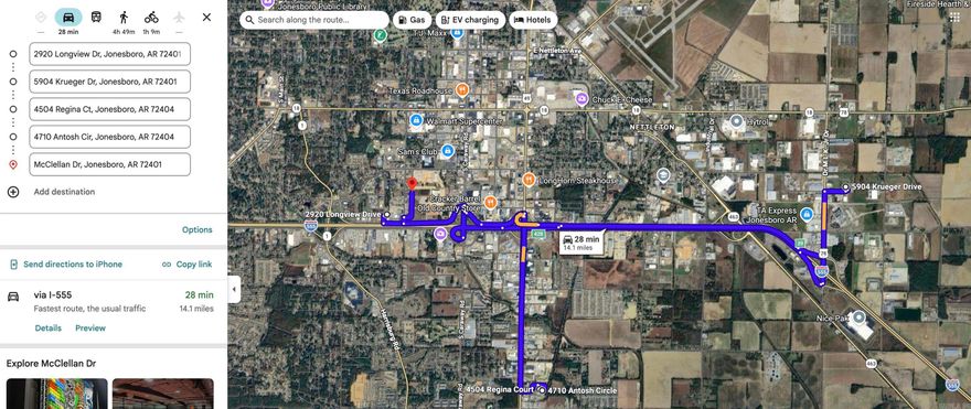 5904 Krueger Dr, Jonesboro, AR 72401 - 01-144253-01200 2920 Longview Dr, Jonesboro, AR 72401 - 01-144293-11100 4504 Regina Ct, Unit 1, Jonesboro, AR 72404 - 01-134041-10700 4710 Antosh Cir, Unit 1, Jonesboro, AR 72404 - 01-134041-11500 ±1.38 ac McClellan Dr, Jonesboro, AR 72401 - 01-144294-01260