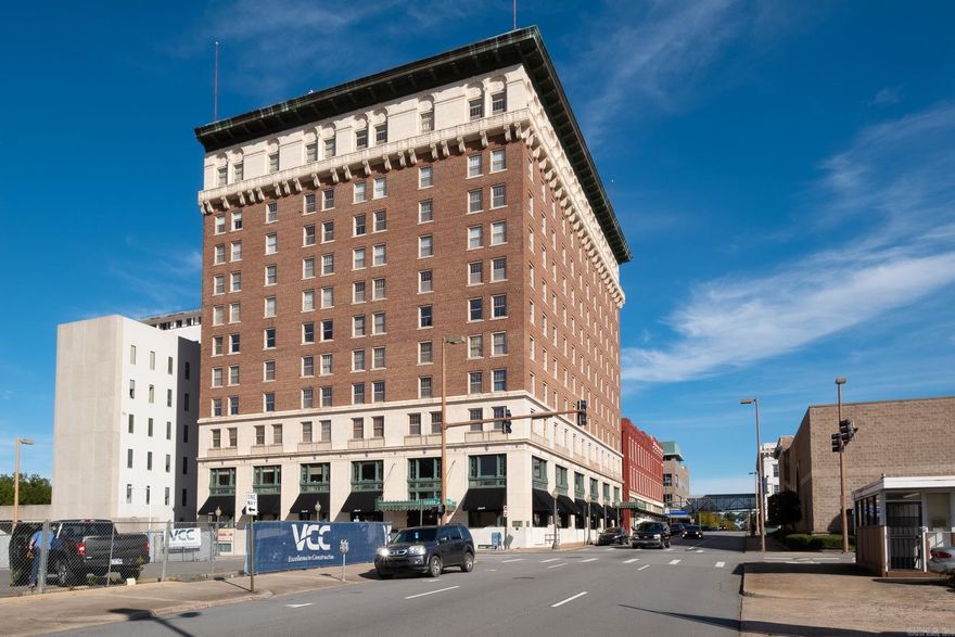 Enjoy the charm of historic living with modern convenience in this 1-bedroom, 1-bath condo located on the top floor of the iconic Lafayette Building (Unit 10A). Overlooking vibrant downtown Little Rock, this unit offers stunning city views and timeless character.  The condo comes fully equipped with a refrigerator, washer, and dryer, making it move-in ready. A reserved parking space is available for purchase in the gated lot, and residents enjoy access to a dog run, fitness center and additional storage in the basement. HOA covers the exterior, grounds, electric, water and trash.  Furniture is negotiable—just bring your suitcase and settle in! Don’t miss this opportunity to live in one of downtown’s most distinctive addresses.