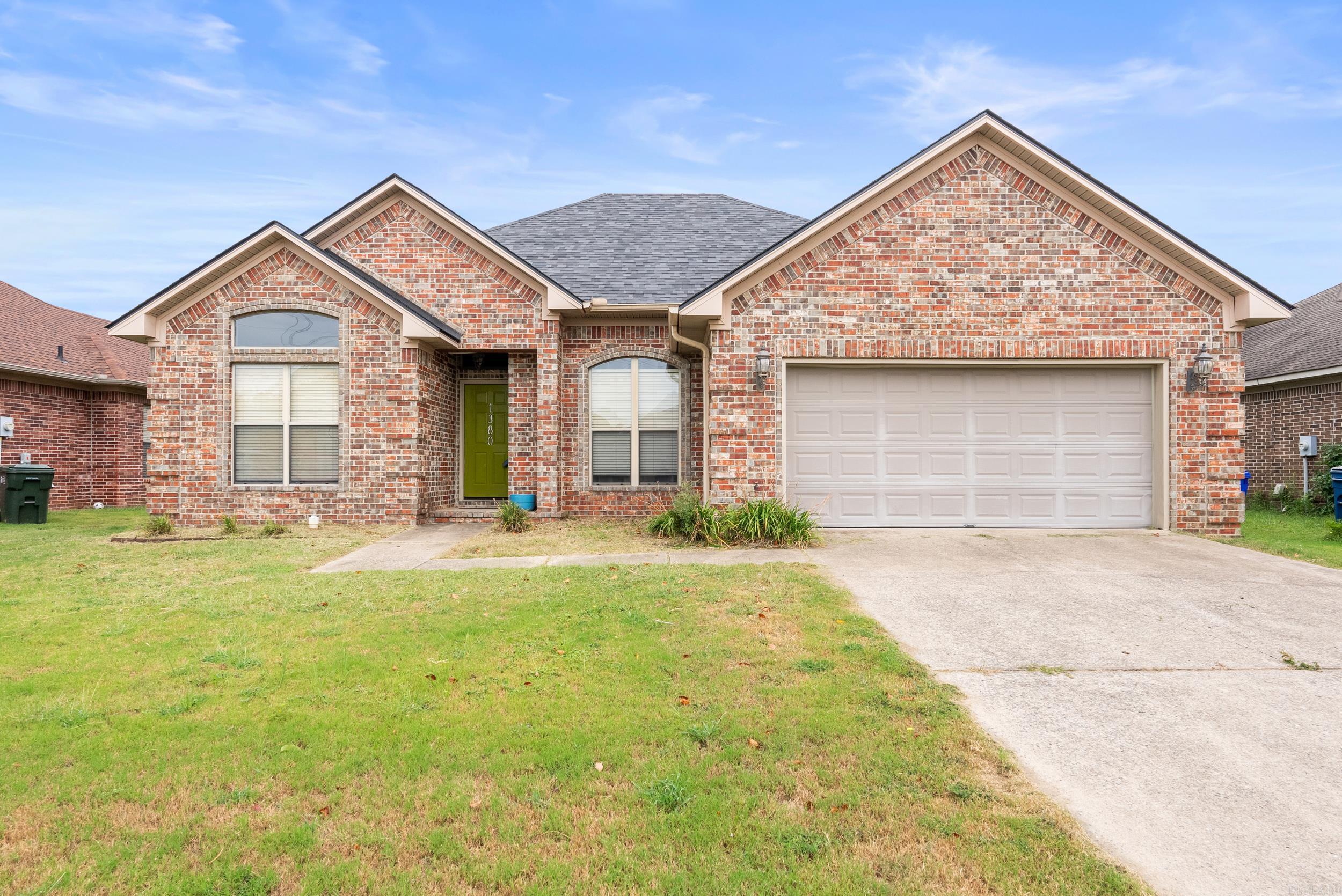 Great house on a large lot in West Conway neighborhood! This home features an open, split floor plan with decorative concrete floors. Eat in kitchen with a breakfast bar. 1,889 square feet with large bedrooms and two car garage. This is a great starter home with lots of potential and a spacious back yard! Call to schedule your showing today!