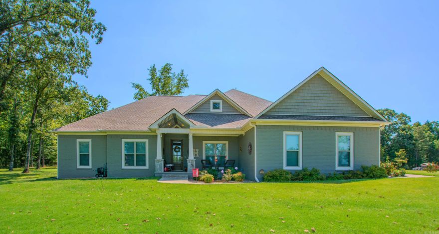 This 4 year old home 1 story shows like new offering a cozy greatroom with Ship-lap gas fireplace, formal dining, breakfast room, super kitchen with granite counter tops and loads of storage and work space. Split bedroom plan. Primary suite includes a soaker tub, large walk-in shower and closet with built-ins.  WPC lifetime laminate flooring through out allows for easy entertaining and low maintenance! Nestled on 1.33 acres on cul-de-sac gives the little ones plenty of room to play.  This home is simply waiting on your family so come see it today.  Whole house generator and TV over fireplace will convey.