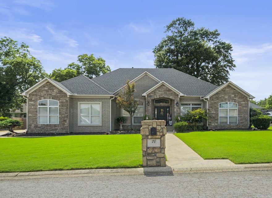 Great location in Shiloh, one of Cabot's most sought after subdivisions. Easy access to freeway (I-57) exit 21. Right by schools for kids of any age. Split bedroom plan. Huge primary suite with sitting area and gas log fireplace. Nice kitchen island with a gas cooktop. Recently replaced dishwasher and wall oven. Big living room with luxury vinyl plank flooring, gas log fireplace that leads to a very private backyard with covered porch and patio with a huge oak tree. Privacy fence replaced in 2024. HVAC in 2016. Water heater in 2021. Roof replaced in 2023. Side loading garage with lots of parking. Come check this one out and you will fall in love. It is a great place to call home. Please check out the 3D Virtual Tour!