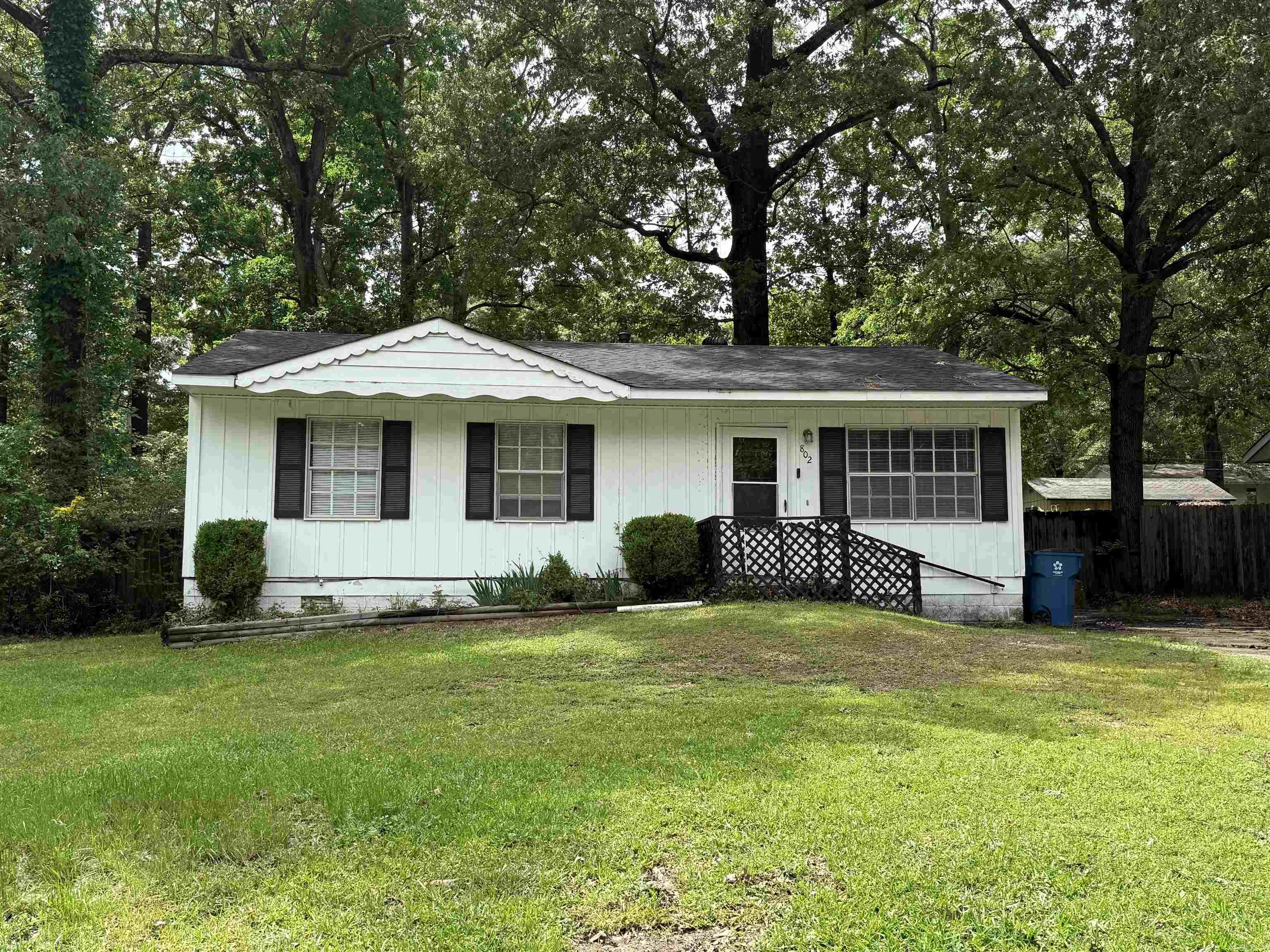 Really cute 3br 1ba home Just off Alcoa Rd with Lots of potential for some personal touches. Just over 900sq ft (encourage measuring). Tons of major improvements/upgrades in recent years. Newer Roof (2023), new Water Heater (2025), newer laminate flooring (2022), new gutters (May 2025) and more. Home has laundry connections inside, large detached storage shed in back yard, off street parking, and more. Agents, be sure to review remarks.