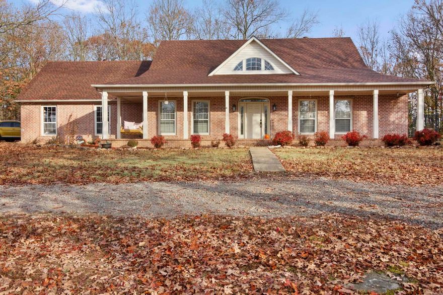 Nestled on a spacious 2.98-acre lot, this two-story brick house offers a warm and inviting atmosphere. With four bedrooms and three bathrooms, it provides a comfortable layout for easy living. Accessible through a private, extended driveway, the residence ensures a sense of seclusion and privacy. Inside, a versatile bonus room awaits, adaptable to your lifestyle preferences. For additional peace of mind, a secure safe room is seamlessly integrated. Step outside to the wooded backyard, creating a natural retreat for relaxation on the patio. This home is ready for you to move in and make it your own. Explore the potential of this charming residence and envision the lifestyle it effortlessly accommodates.