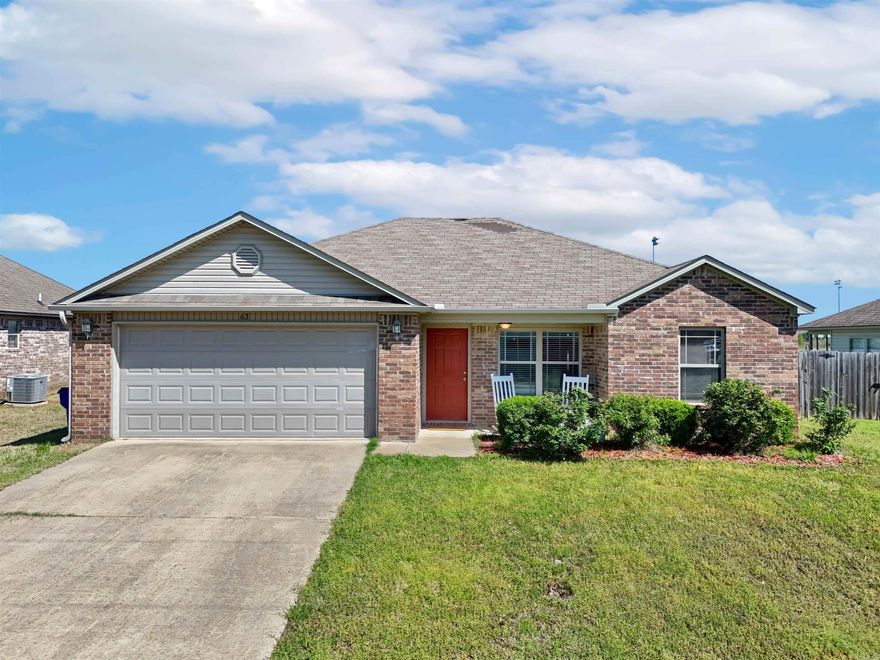 Super cute, well maintained home that is move in ready and would be an awesome investment property. Recently painted and newer flooring. Fully privacy fenced yard with extra concrete area for an extended patio or area for kids to play. Refrigerator conveys. Primary bedroom is separate from the guest bedrooms and hosts jetted tub as well as walk-in shower. This home would be perfect for a family or a fantastic investment property. Don't let this one pass you by !!  See 3D tour and aerial drone videos on links. Agents see remarks for more information.