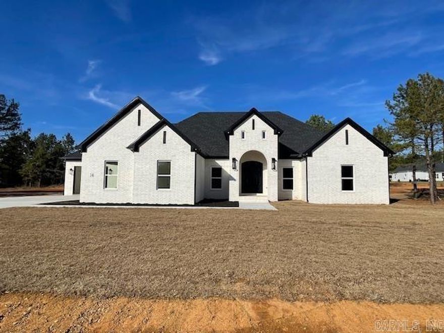 Beautiful new construction home in one of Greenbrier's newest subdivisions. Enjoy high speed fiber internet here! Huge living room with an electric fireplace and built in shelving surrounding the fireplace. The kitchen is a dream with expansive countertops, plenty of cabinets and the amazing hidden pantry. The laundry room joins the primary closet which circles through to the primary bathroom. In the primary bath is a custom tile shower, soaking tub and dual vanities. Lockers located as you come in from the garage with lots of extra storage. 3 car garage is an added bonus that is hard to find. Luxury vinyl flooring throughout with granite countertops in kitchen and bathrooms. Large corner lot with trees in the backyard that form a privacy screen.  Come see this home today!