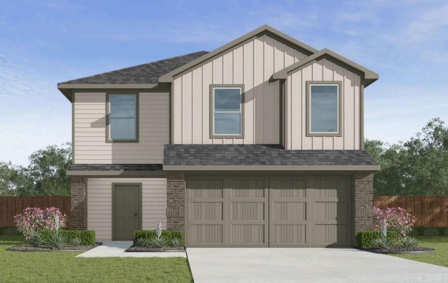 The Fabulous Fordyce plan in Crescent Grove, located in North Little Rock, AR! This two-story home offers 5 bedrooms and 2.5 baths! These homes create a welcoming environment with an open floorplan, perfect for entertaining! This two-story plan features LVP throughout downstairs common areas with carpet on the stairs, in bedrooms and closets, and in upstairs common areas. In the kitchen and bathrooms, you’ll find beautiful quartz countertops. Each home will feature 4-sides brick with Hardie® siding per plan. These homes come with a programmable thermostat! 10-year limited Homebuyer’s Warranty! Photos may be stock photos, representative of plan only and may vary as built. Annual taxes is an estimate. Taxes are TBD. HOA dues TBD.