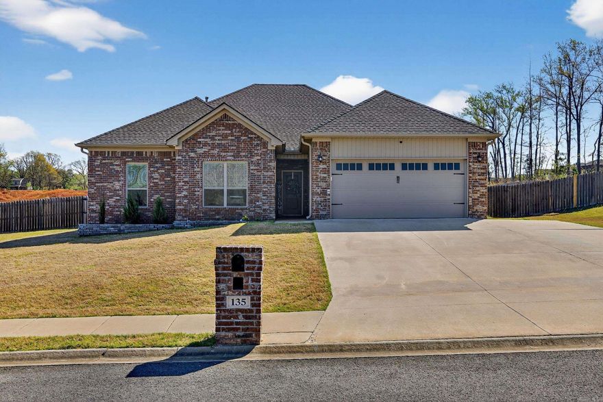 Welcome to 135 Hudson Branch ~ This meticulously maintained one owner home has four bedrooms & two baths that balances privacy while bringing you together in a thoughtfully laid out floor plan. Fall in love w/ the high ceilings & large spacious kitchen w/tons of storage & counter space! The kitchen features quartz counter tops, a panty, stainless steel appliances & the sink gives you a great view into the backyard or living space. The master bedroom is spacious & the master bathroom has dual sinks/closets as well as a separate tub for soaking or shower for convenience. Out back, the generous yard opens up possibility. There’s room to stretch out, to gather, whether it’s a weekend barbecue or simply a quiet evening under the sky. Beyond the property, location quietly does its work. Being close to schools makes mornings smoother & routines more predictable. Easy access to 1-57 & the heart of Cabot brings a sense of efficiency to the day—less time on the road, more time where it matters. The neighborhood has a steady, welcoming energy—where people settle in and put down roots. A home that gives you space to grow into what's next.