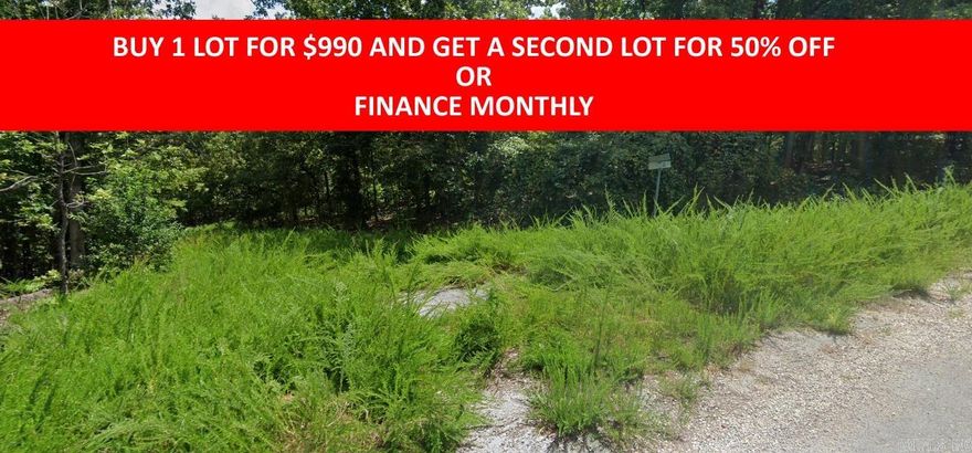 Buy one lot and get 50% off an additional lot! Owner-finance for easy terms. Cash buyers can pay by debit or credit card as well. Nice lot to develop or hold for future value. Public water and electric are available to run to property and will need septic. Owner/agent. No mobiles allowed. 600-2500 minimum build size on any other type of home, depending on subdivision. Finance is $100 down and 10 months at $99 and closing costs are included. Lots marked with red banner are part of promotion. No limit on lots. Buyer responsible for any/all taxes and lots sold "as-is". Quit claim deed conveys. Parcel ID# 210-14030-000