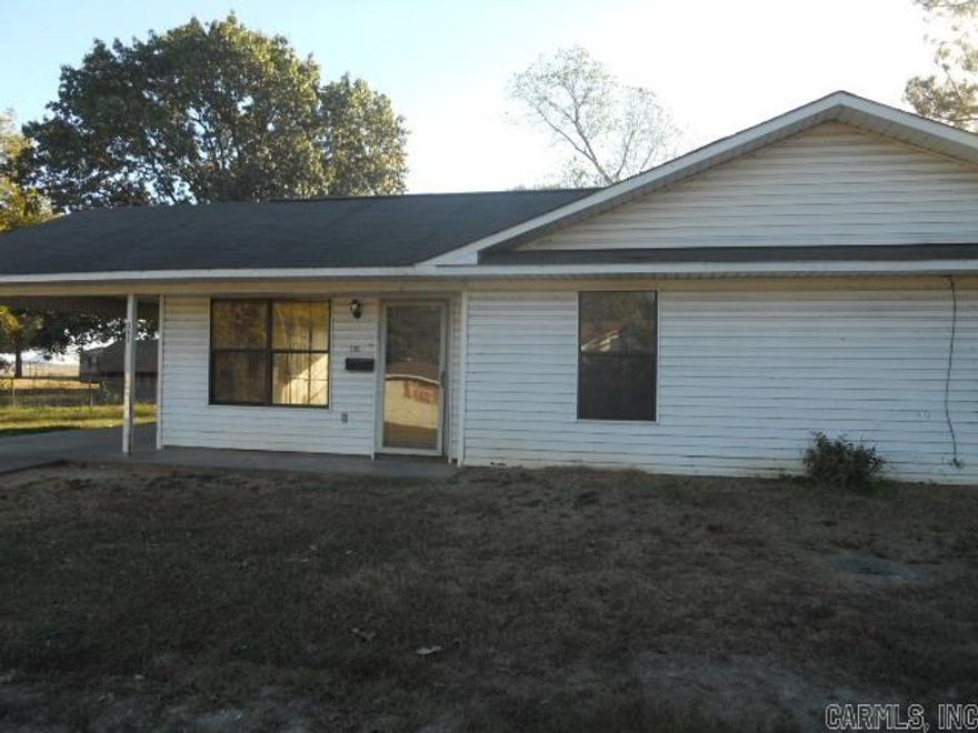 Investor property. Large corner Lot.  Home has 3 bedrooms and 2 full baths.