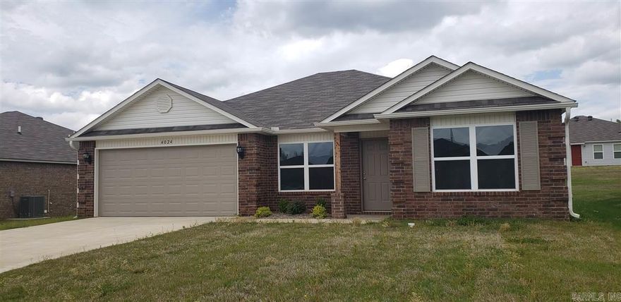 BRAND NEW 4 bedroom 2 bathroom house for rent in BRYANT SCHOOL DIST. Just a few minutes from Little Rock or Bryant. This is a NON-Smoking home. The kitchen is furnished with a stove, fridge, dishwasher, disposal, and a built in microwave. This beautiful home also includes a patio, 2 car garage, large walk in closet in master bedroom, ceiling fans, faux wood blinds (coming soon), central heat and air, washer and dryer connections in a separate utility room, and a dining area. Pets may be considered.