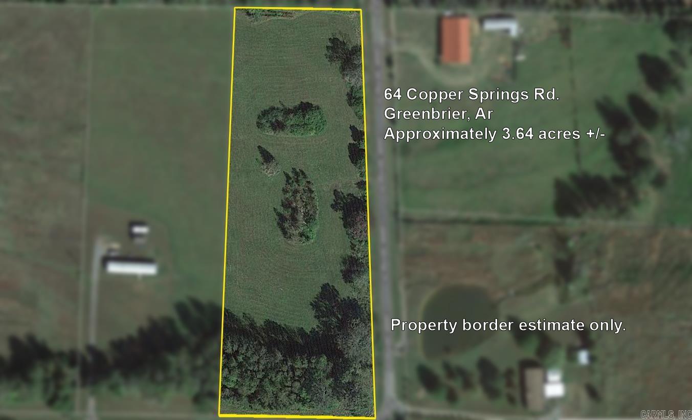 Come see this beautiful 3.64 acre lot in Guy-Perkins school district that is ready for your new home! Call or drive by today to see it for yourself.