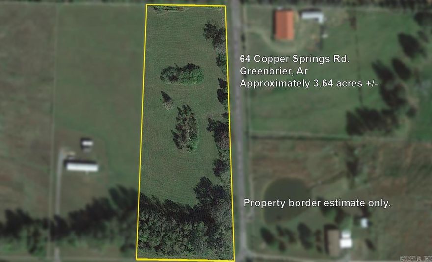 Come see this beautiful 3.64 acre lot in Guy-Perkins school district that is ready for your new home!  Call or drive by today to see it for yourself.