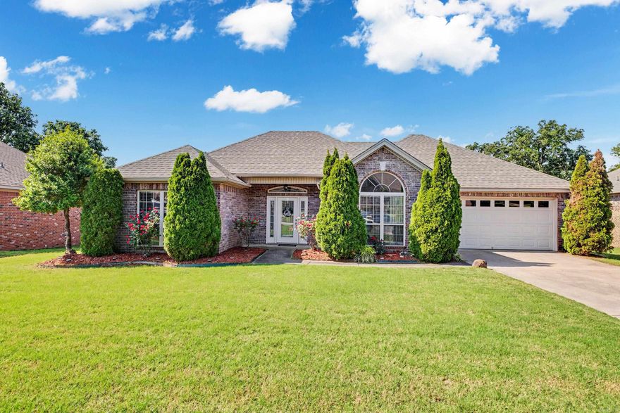 Beautifully maintained brick home in Sherwood’s Hidden Creek subdivision checks every box! The smart split floor plan delivers privacy for the oversized primary suite, complete with tray ceiling, hardwood floors, and a massive walk-in closet. The open living and kitchen area features hardwood floors, white cabinetry, tile backsplash, and a breakfast bar perfect for entertaining. Secondary bedrooms are spacious and bright. Step outside to a freshly repainted deck overlooking a large, fully fenced backyard — perfect for gatherings or relaxing evenings. Enjoy sidewalks throughout the neighborhood for those morning and evening strolls. 2-car garage, interior laundry, and true pride of ownership throughout. Schedule your showing before it’s gone!