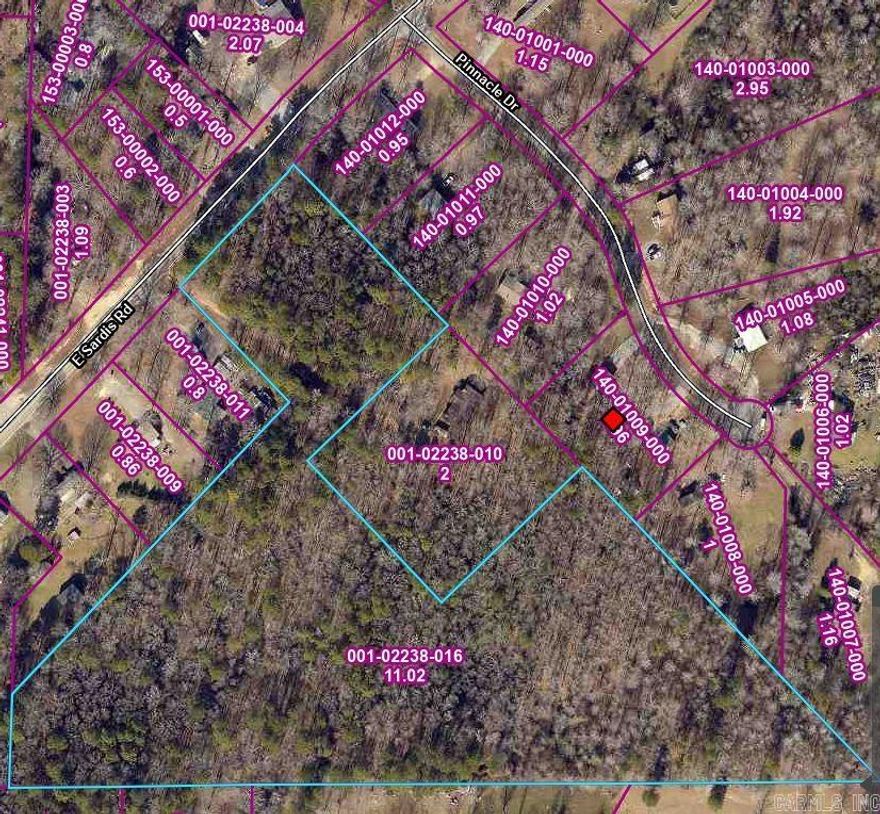 11.02 Acres in East End AR. Adjacent property with single wide mobile home, finished workshop, and multiple storage buildings plus an additional .96 acre also available for purchase off Pinnacle Drive. Ask agent for more details