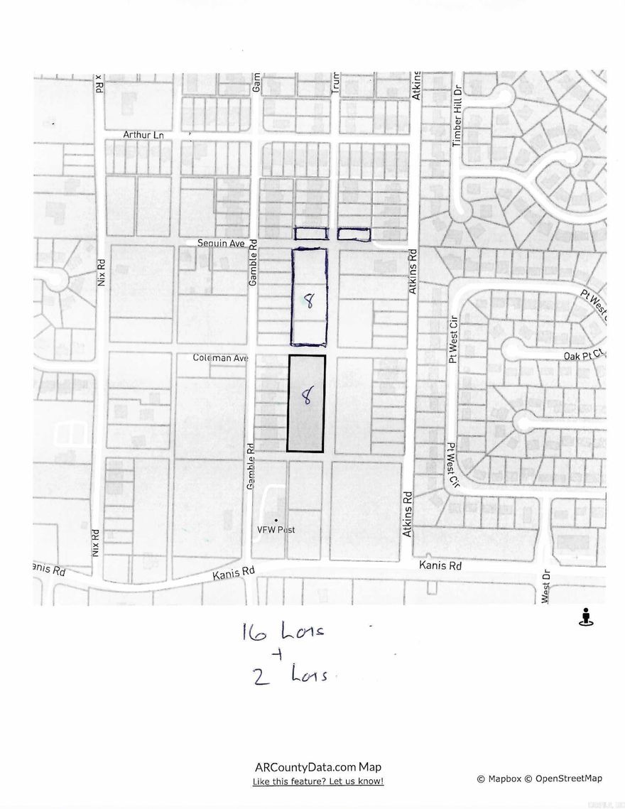 18 Lots needing to be developed... Prime west Little Rock,  sell , trade, partnership...