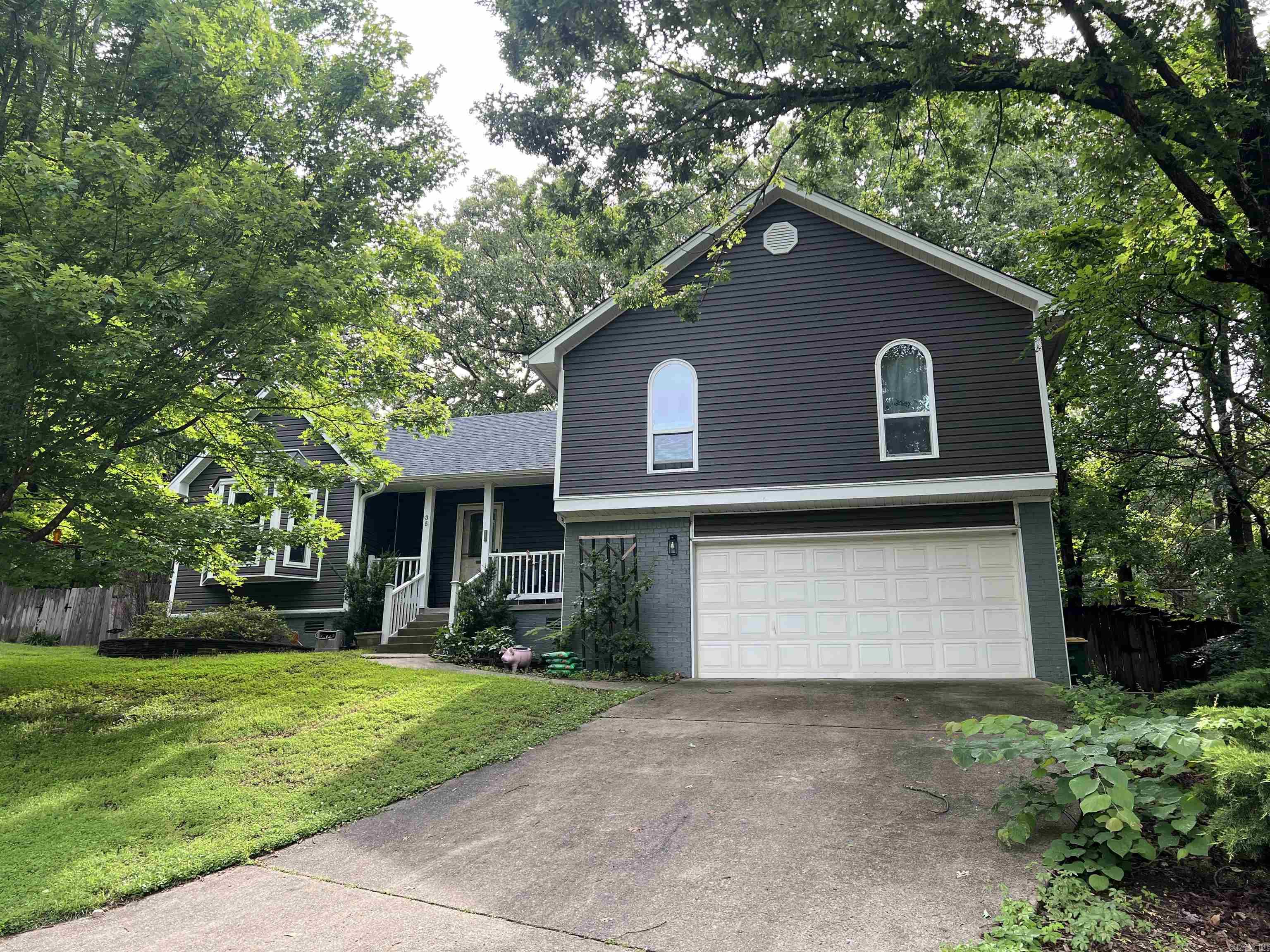 Charming home sitting on 1/4 acre lot, privately fenced & located at the end of a cut-de-sac. This one is loaded with updates: New roof April 2025, New Exterior siding, dbl hung windows, lux vinyl flooring 2024, Kit. cabinets, granite countertops & all appliances (expect frig.) 2021. Washer, dryer, kitchen refrigerator, sep freezer, microwave, stove and dishwasher all remain in this 3 bed, 2 bath home. Spacious den has cathedral ceiling, gas log FP. Inviting dining room with large bay window, there is a dedicated office with built in desk, cabinets and shelves, separate laundry room, and a bonus storage room with garage exit access. Master is spacious with 2 walk-in closets and the 2 car garage has space for work/storage area. The Large yard has a deck split into two areas for outdoor entertaining, raised garden beds, and storage building. Home is currently tenant occupied and will be cleaned and ready for new owner on closing day!
