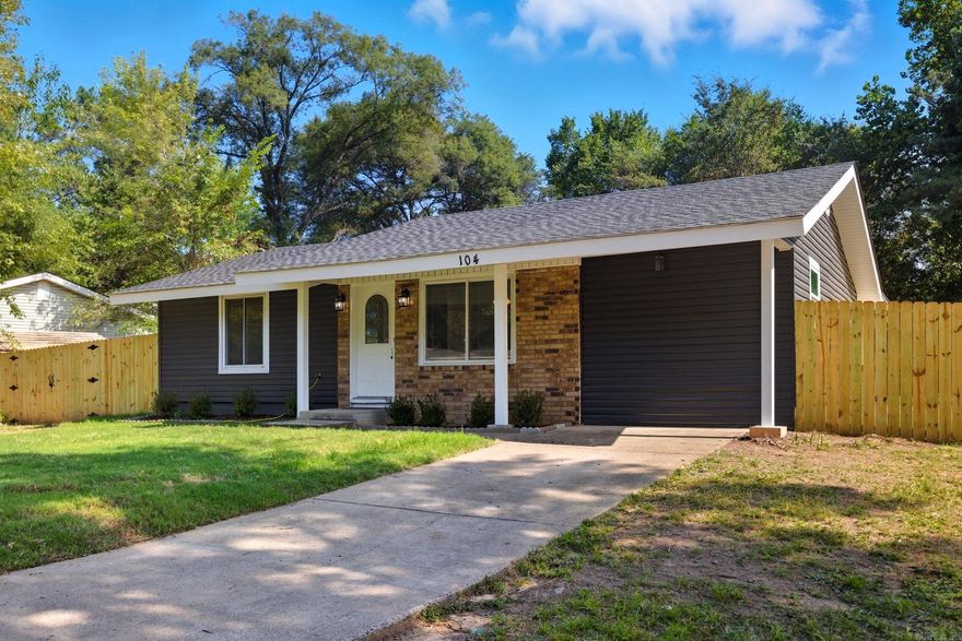 This fully renovated family home features three bedrooms and two bathrooms, along with an expansive sunroom. There is new luxury vinyl plank flooring throughout and updated lighting and plumbing with matte black fixtures. The kitchen is equipped with granite countertops, a custom tile backsplash, and brand-new stainless-steel appliances. The bathrooms include custom tile surrounds. The property also has a new roof and fresh sod in the front yard. Enjoy a charming covered back patio with a newly seeded yard. A privacy fence with some chain link in the back make it perfect for playtime and your furry friends to enjoy. This property qualifies for the USDA Rural Development Loan so you can buy with no down payment! Please see agent remarks for showing instructions.