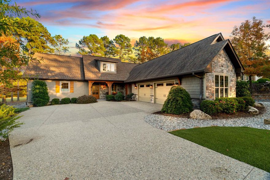 Custom built Renaissance home located on the 5th hole of Isabella-Santa Maria.  Discover timeless sophistication in this custom-built masterpiece by Renaissance Homes, one of the premier builders in Hot Springs Village.  Step inside to an open floor plan crowned by 14-foot ceilings in the central living area with beautiful wood beams, and gleaming wood floors all creating a grand atmosphere.  The custom kitchen features a Sub-Zero refrigerator, Wolf stove with induction cooktop, and sleek quartz countertops.  Don't overlook the large walk-in pantry that provides lots of storage.  Other elements include 3 bedrooms (split plan); 2.5 baths; large laundry room with sink; and oversized two car garage. A built-in tornado shelter adds peace of mind, while every inch of the home reflects thoughtful craftmanship and elegant upgrades.  The home's curb appeal is simply stunning, enhanced by professionally designed landscaping and lush astro turf that ensures year-round beauty with minimal maintenance.  Enjoy relaxing on the covered front porch or enjoying the golf views from the large, covered back deck.  Come See all that this home has to offer!  Estate Sale in December.  See Agent Remarks