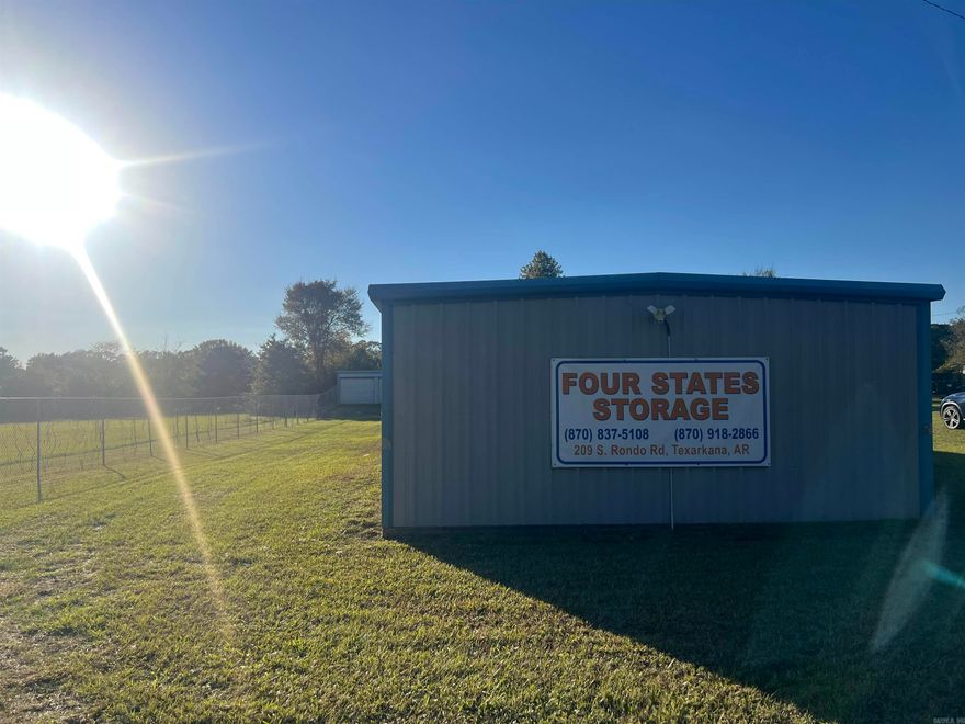 OUTSTANDING OPPERTUNITY TO OWN A FULLY OPPERATIONAL MINI STORAGE WAREHOUS FACILITY LOCATED IN DEVELOPING AREA OF TEXARKANA/GENOA, ARKANSAS.  THIS INCOME PRODUCING PROPERTY SITS ON APPROXIMATELY 1 ACREOF LAND AND FEATURES 40 TOTAL UNITS, OFFERING A STEADY STREAM OF MONTHLY RENTAL INCOMEWITH LONG TERM GROWTH POTENTIAL.  38 UNITS ARE 10' BY 10'- RENT FOR $55.00 /MONTHLY,2 UNIITS 10' BY 20'-RENT $90 /MONTHLY.  GAS AND CITY WATER CONNECTIOIN ON SITE PLUS WATER WELL.  AUTOMATIC GATE.  EASY DRIVE UP FOR TENANTS.  EXPANSION POTENTIAL ON EXISTING .94 OF ACRE