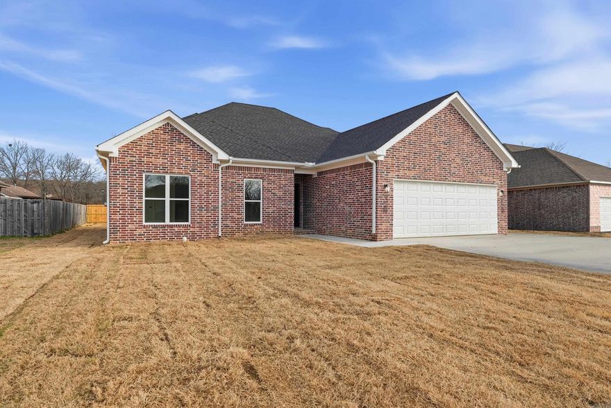 Beautiful new construction home in Vilonia offering 1,739 square feet of thoughtfully designed living space. This 3 bed, 2.5-bath home features an open layout floor plan with floor-to-ceiling custom cabinetry, Quartz countertops, and a spacious kitchen ideal for everyday living and entertaining. The primary suite includes a custom tile walk in shower, standalone soaking tub, and large walk-in closet. Two additional bedrooms provide flexibility for family or guests. A well-placed half bath perfect for guests during Holidays and get-togethers. Designed with practical living in mind, this home is ready for its next chapter. Schedule your showing today.