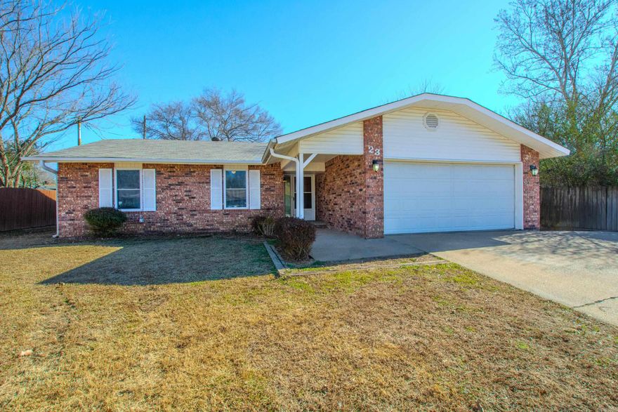 Totally updated and move in ready! You will love the large living room with corner rock fireplace, newer roof, insulated windows, heat and air, fenced, new luxury vinyl plank (LVP) flooring throughout, granite countertops, two full bathrooms with beautiful tub/shower tile surround! Call to schedule your showing!