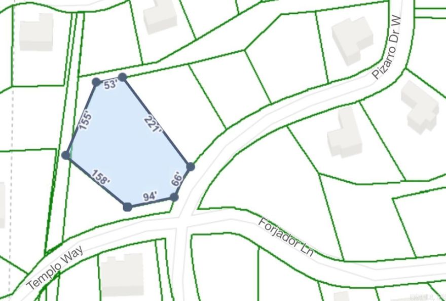 The x-large corner lot is surrounded by the Isabella Golf Course neighborhood and is the largest of our 8 public courses.  It is a perfect spot to build your dream home, whether you are a golfer or not.  Ther’s plenty of trees also, for the privacy you might desire.   We have several well-known Builders that  can make the ”build” timeframe easy, even if you live elsewhere during the process.  The lot starts level, then gently slopes downward, allowing for a buildout of extra bdrms, den, or workshop, golf cart room, etc.   Hot Springs Village is a privately security gated community of 26,000 acres with golf courses, lakes, walking trails, pickleball & tennis courses, archery, tons of various clubs, and more!  We have a large fitness center, an indoor and outdoor swimming pool, many restaurants within our gates.  Agents see Remarks please