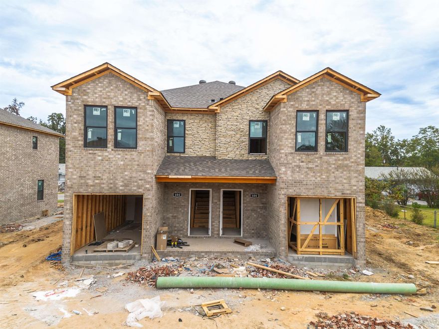 Look at these beauties! All brick/stone NEW CONSTRUCTION DUPLEXES in the heart of Jacksonville! Each unit is 3bed/2 1/2 bath! One car garage opens into the downstairs living space with a half bath for convenience. Upstairs contains primary bedroom at the back with its own bathroom and walk-in closet, as well as two additional bedrooms with a bathroom in-between. Hall laundry makes for the ultimate in convenience! Luxury vinyl throughout will make this renter-ready! This building has a twin going up next door. INTERIOR photos are of a similar finished duplex. 8 remaining duplexes in the area for sale!