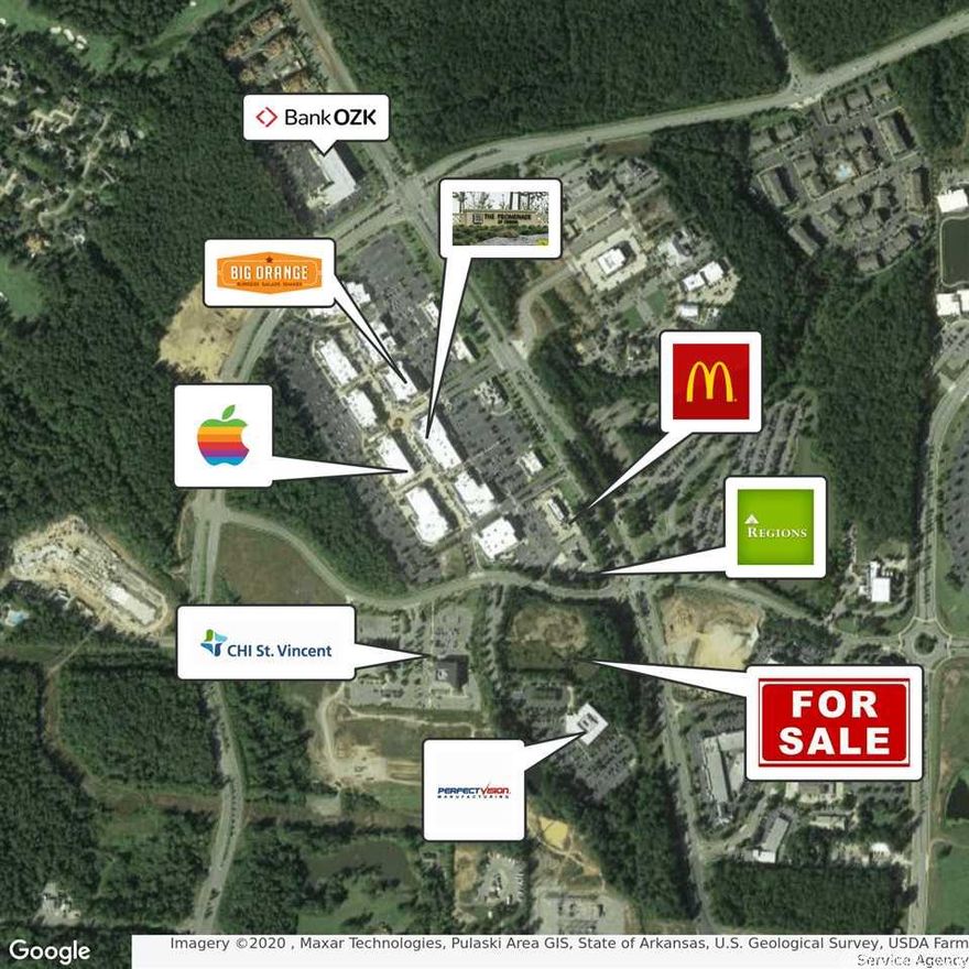 Extremely high Traffic location  in West Little Rock. Next to The Promenade at Chenal. Extreme Growth in area and centrally located in the heart of Chenal. CORNER LOT. ADDITIONAL LOTS AVAILALE.