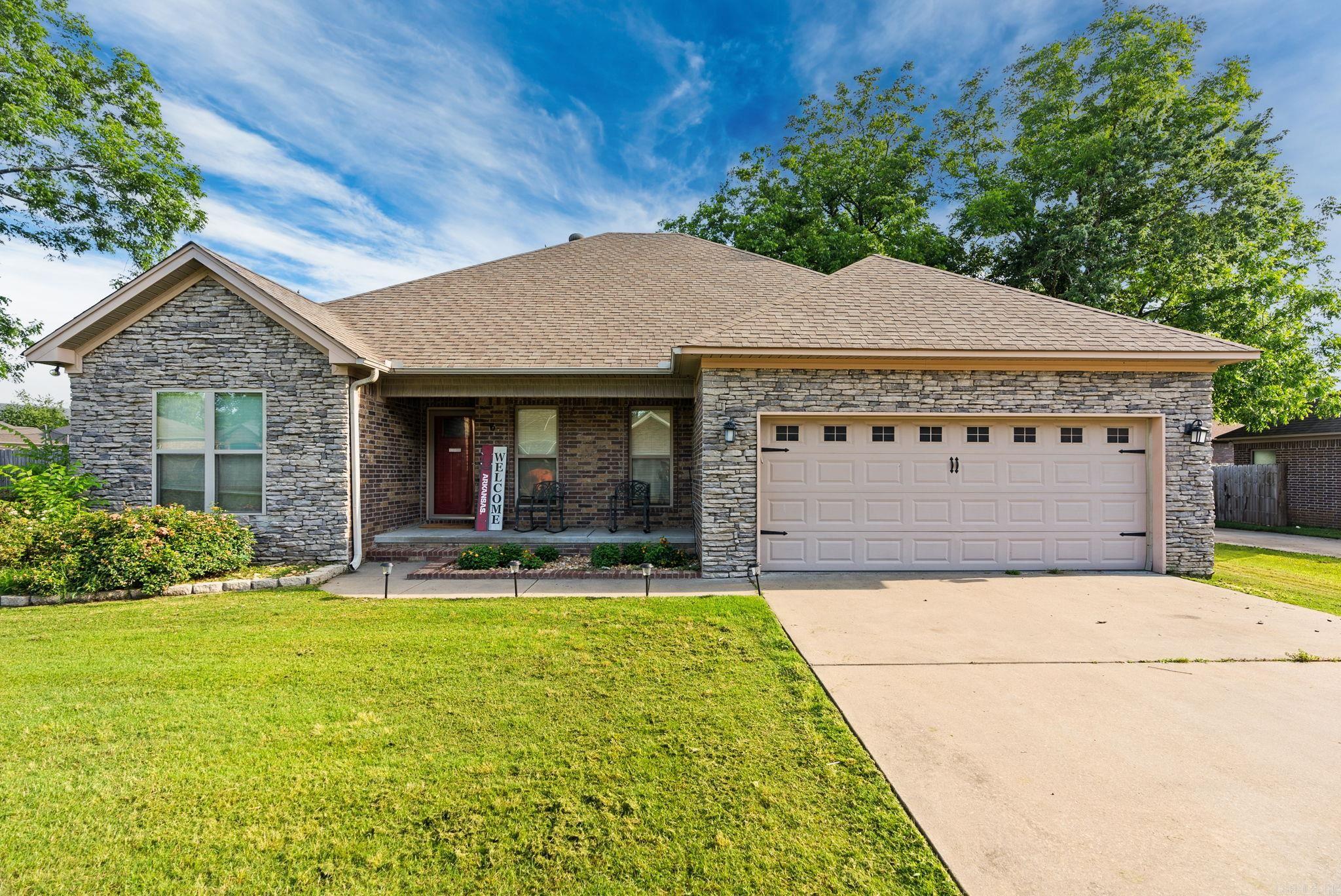 Discover the perfect blend of comfort and convenience just minutes away from Conway and Vilonia. Home features a home office, plus 3 bedrooms and 2 baths. Office could be the 4th bedroom. The Open/Split floorplan layout is perfectly designed to accommodate both work and relaxation. Kitchen is a chef's delight with large island with breakfast bar, custom cabinets, stainless appliances, granite countertops and tile backsplash. LVP flooring throughout the home adds durability and elegance, while the tray ceiling in the living room create an airy and modern atmosphere. Laundry room is equipped with folding bar and storage. This property is situated on a corner lot and has a fully fenced backyard with a wood privacy fence, covered back porch, fire pit and shade trees. Additional features include a central vacuum system and tankless water heater. This property offers the perfect blend of serene suburban living with easy access to nearby amenities. Call for your private showing today.