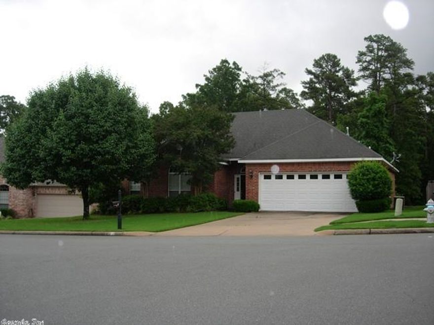 Beautiful home from estate, on very quiet street, level yard, privacy woods in back with great covered deck. The perfect size with approx 1,800 sqft with split bedroom floor plan with huge master bedroom with hardwood floors, trey ceiling, and large open bathroom with whirlpool tub, glass block window, double marble sink counter with separate His & Her walk in closets plus new shower.  From Entrance Foyer it's all open to Den/Family Room and Breakfast area with Granite Kitchen Breakfast Bar, open Kitchen.