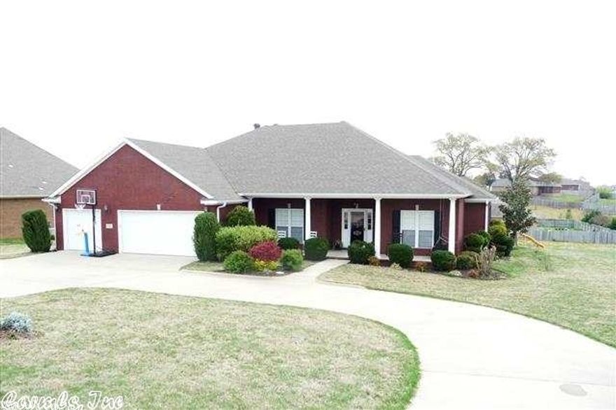 Over 2600 square feet on one level, plus an enclosed sun porch and large deck! This 3 bedroom 2.5 bath home sits on an oversized corner lot in Sage Meadows. It has an office/study area in the front of the home that could be converted into a 4th bedroom. You will love the kitchen in this home, surely to be a large central gathering place around the center island bar or near the hearth. There are 3 gas log fireplaces in the home...family room, kitchen/hearth room and master bedroom.