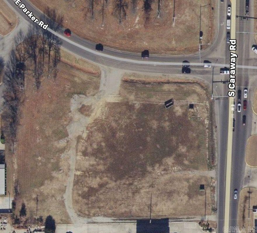 Property is on SW corner of Caraway Rd & Parker consisting of 2.06 acres. Level lot great for commercial business.
