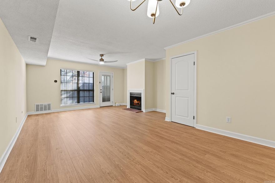 Beautiful complete remodel on the inside! This condo has all the latest upgrades/updates. New paint, new crown and baseboards, all interior doors replaced, all new hardware, new laminate flooring throughout, new blinds on all windows,new light fixture and ceiling fan and a complete updated kitchen. The kitchen features all new cabinets, QUARTZ counter tops, and all  new appliances.  The electricial was also upgraded with a new electricl panel. There is a new walk-in tiled shower. Another update is the energy efficient HVAC system. All items done in 2025. Ready for you to move in this quaint condo. This is a corner unit and close to all kinds of ammenities. One of the larger units. This would make a great investment property! Enjoy the quiet and enjoy the pool in the summer! Call to tour today.