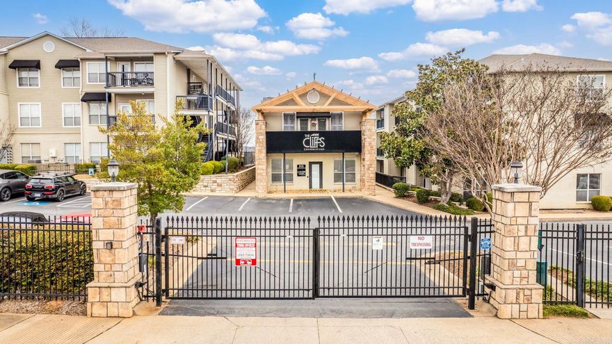 This beautifully updated 1-bedroom, 1-bathroom condo, located in the highly sought-after Cliffs gated community, offers the perfect blend of modern living and prime location. Just a short drive or walk from downtown Little Rock, you'll have easy access to fine dining, entertainment, and more. The condo is nestled along the Arkansas River with direct access to the Arkansas River Trail, and the community pool overlooks the river, providing a serene escape. Inside, the condo boasts fresh paint and new carpet (2025), creating a clean, inviting atmosphere. The kitchen features granite countertops and stainless steel appliances, seamlessly opening into the spacious living area for a bright, open-concept feel. This property offers an ideal combination of style, comfort, and convenience, making it the perfect place to call home. Washer and Dryer to convey.