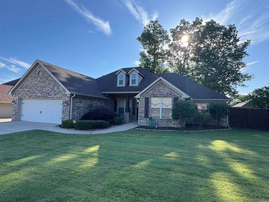 4 BEDROOM, 3 FULL BATH HOME WITH A GUNITE POOL!!!  This home features a large living room w/a gas fireplace, hardwood floors, and a tray ceiling. The kitchen has beautiful maple cabinets, granite countertops, breakfast bar.  The dining area is very spacious! The Primary is separate from the guest bedrooms.  It has a tray ceiling, double vanities, two large closets, walk-in tile shower, & jetted tub. There are 3 guest bedrooms.  One of the guest rooms is separate from the other 2 guest bedrooms. The laundry is HUGE!!!  Besides your washer & dryer it also can hold a full size refrigerator!  There is added storage in the laundry room w/lockers. Outside is fabulous!  There is a gunite pool that was built in 2018. Pool is 40 ft long by 16 & 14 foot wide. It is 3.5 deep to 8ft deep.  Pool also has a waterfall & seating.  Pool has ozone filter system. There is a covered back porch.  There is a ton of concrete around the pool!  Perfect for entertaining!  Roof was replaced in 2025. New Tankless Hot Water Heater in 2024.  Perfect location between Bryant & Benton!  See agent remarks!