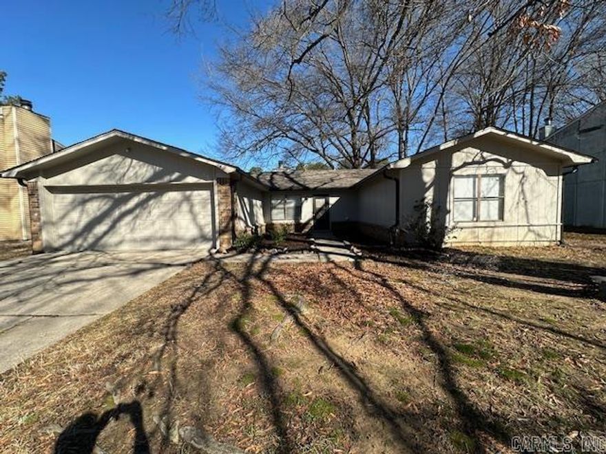 Very nice and ready to move in 3 Bedroom 2 Bath one level has Fireplace, 2 Car Garage with auto opener, covered patio, fenced back yard and Cathedral Ceiling in Great Room! Recent New LVT Hardwood style floors throughout and almost New HVAC! Rent is $1375/mo. Deposit is $1375. Sorry No Section 8 or Housing. Will consider small dogs - No large dogs or dangerous breeds. AVAILABLE NOW! Easy to see.   WE ALSO HAVE A DUPLEX AT 101.5 RICE & MARKHAM FOR LEASE FOR $895/MO AND ONE AT 590 WISTERIA IN BAUXITE LIKE NEW FOR $1495/MO. YOU CAN SEE INFO AT  ArkHouses.com